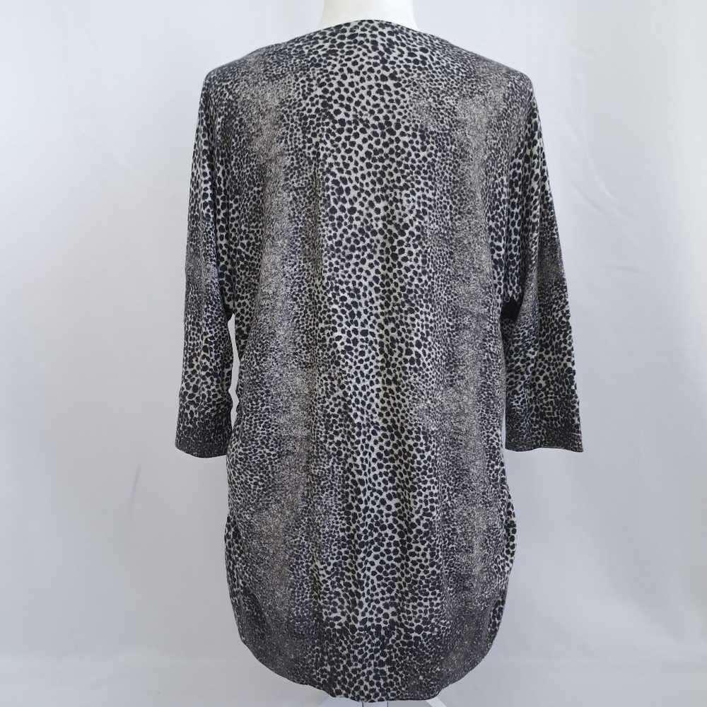 Talbots Animal Print Button Front Cardigan - Picture 6 of 11